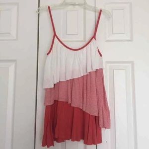 American Rag | Orange/Cream Camisole Top